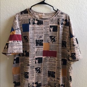 Newspaper t shirt unisex